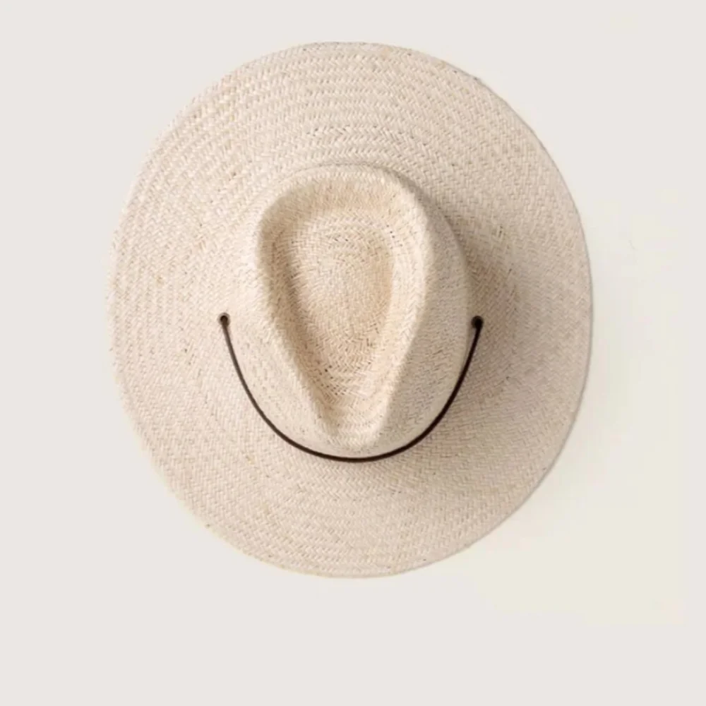 NWT WILL + BEAR AUSTRALIAN Rider Bone White Palm Straw Hat Unisex Medium
